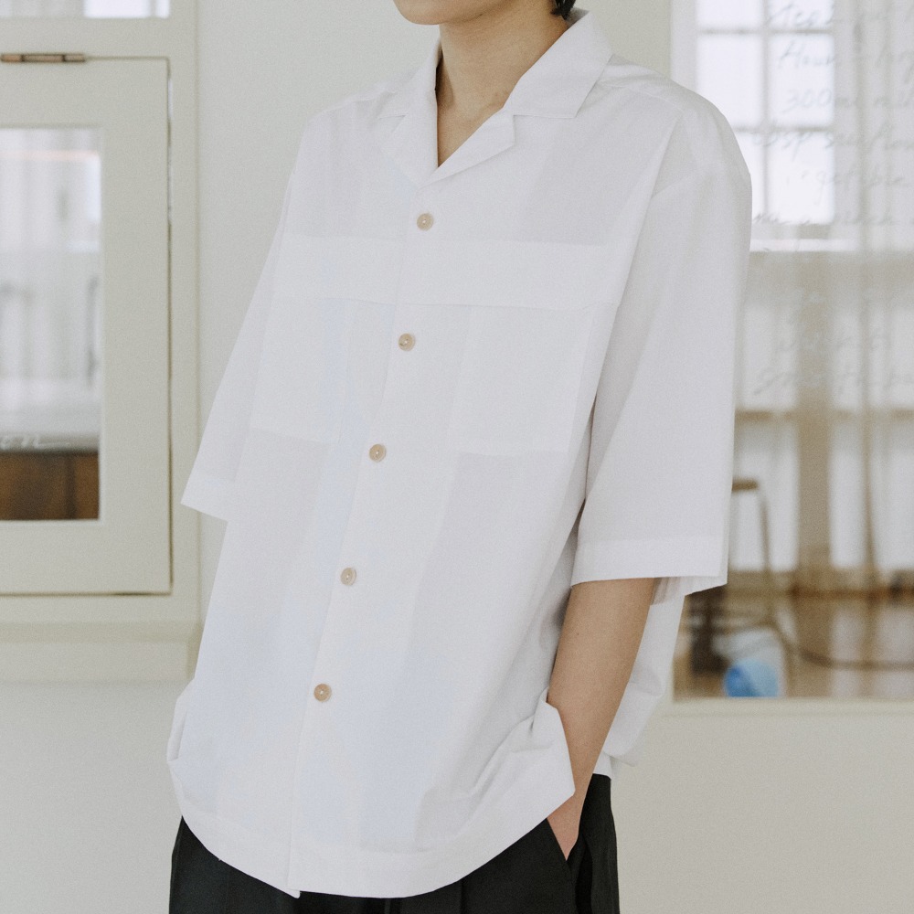 unisex folding shirts white [3color]