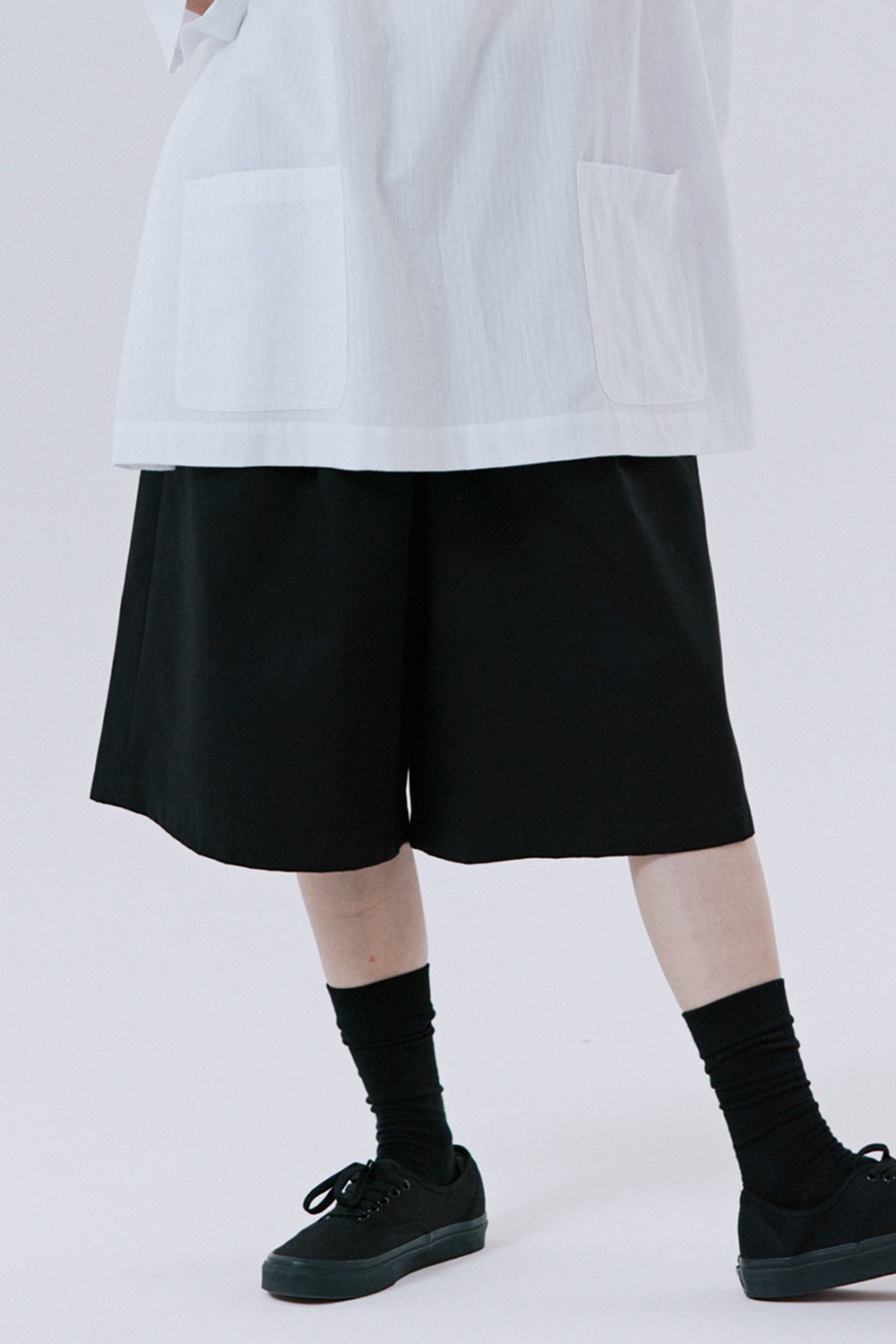 unisex Bermuda pants black [4color] [6월 14일 순차적 배송]