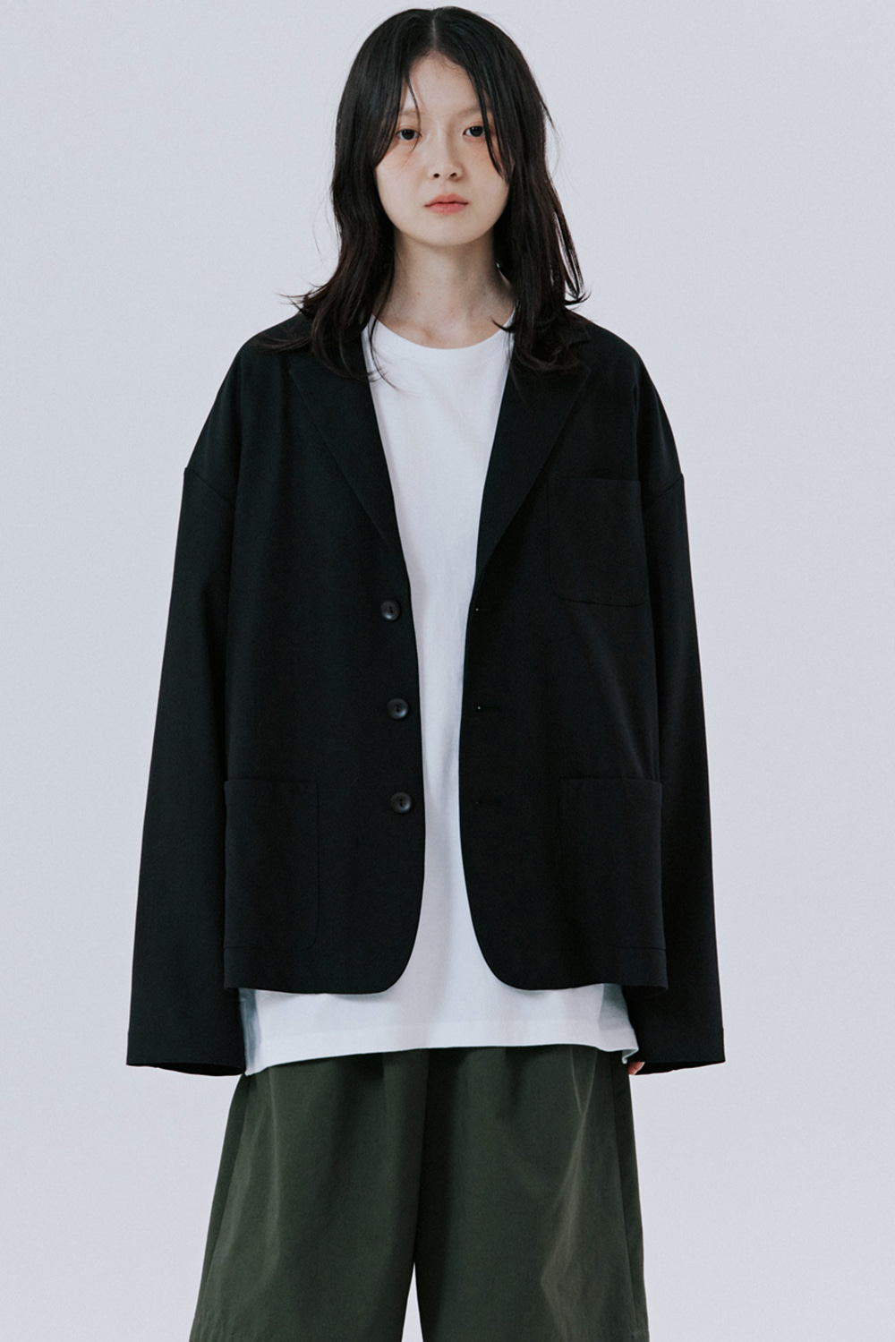 unisex tailored jacket black [2color]