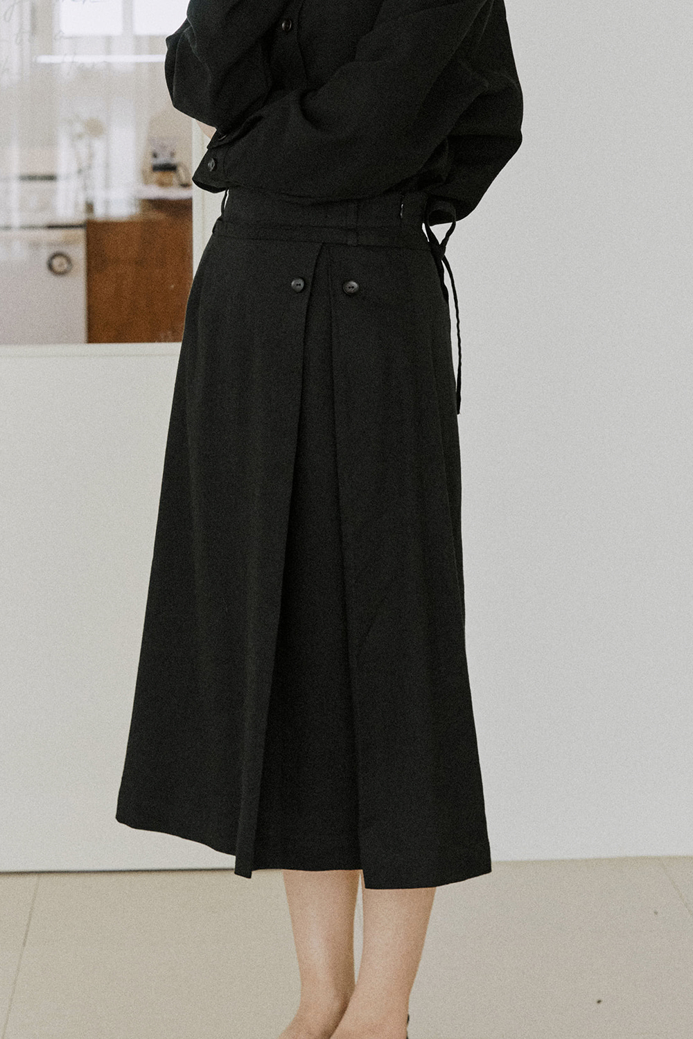 button skirt black [2color]