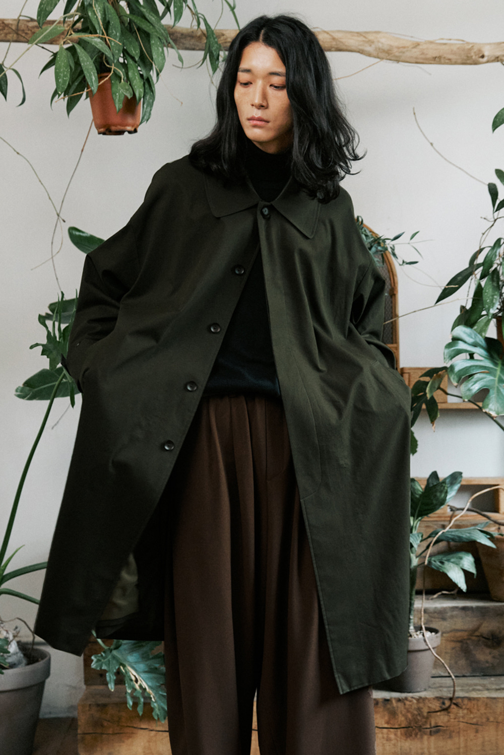 unisex mac coat khaki [3color]